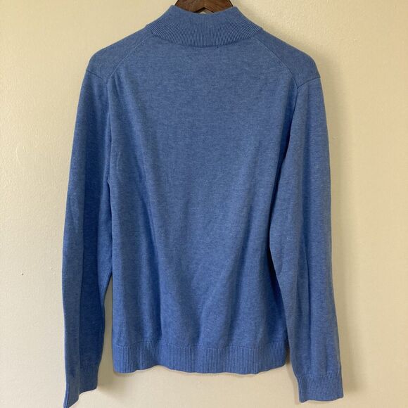 Vineyard Vines Men's qtr. Zip Sweater Medium Blue Long Sleave Style: 1E0276 - Picture 2 of 10